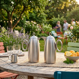 Pilsco Vacuum Flask Set, 2 × 1 Litre, Matt Silver