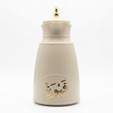 Germax Vacuum Flask 1 Litre – Light Gray with Arabic Calligraphy