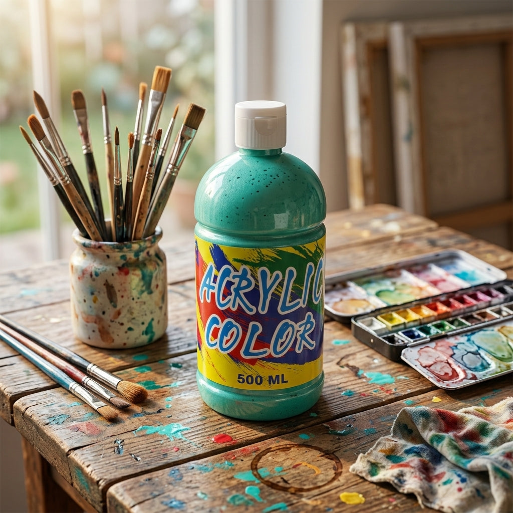 Basic Acrylic Color Paint 500ml – Metal Green
