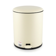 Vogue Plastic Pedal Dustbin Cream with Black Trim - 5 Litres