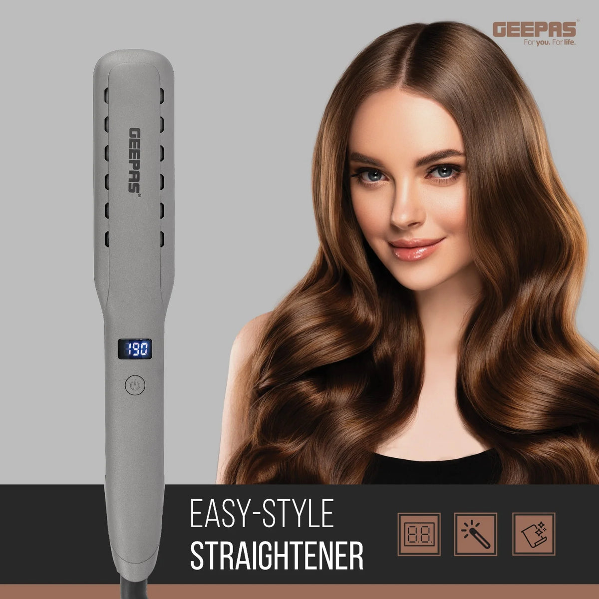 Geepas Easy-Style Hair Straightener GHS86050