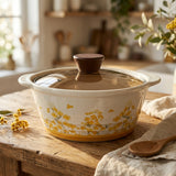Decetime Porcelain Soup Pot with Lid – Buttercup Yellow, 0.85 Litre