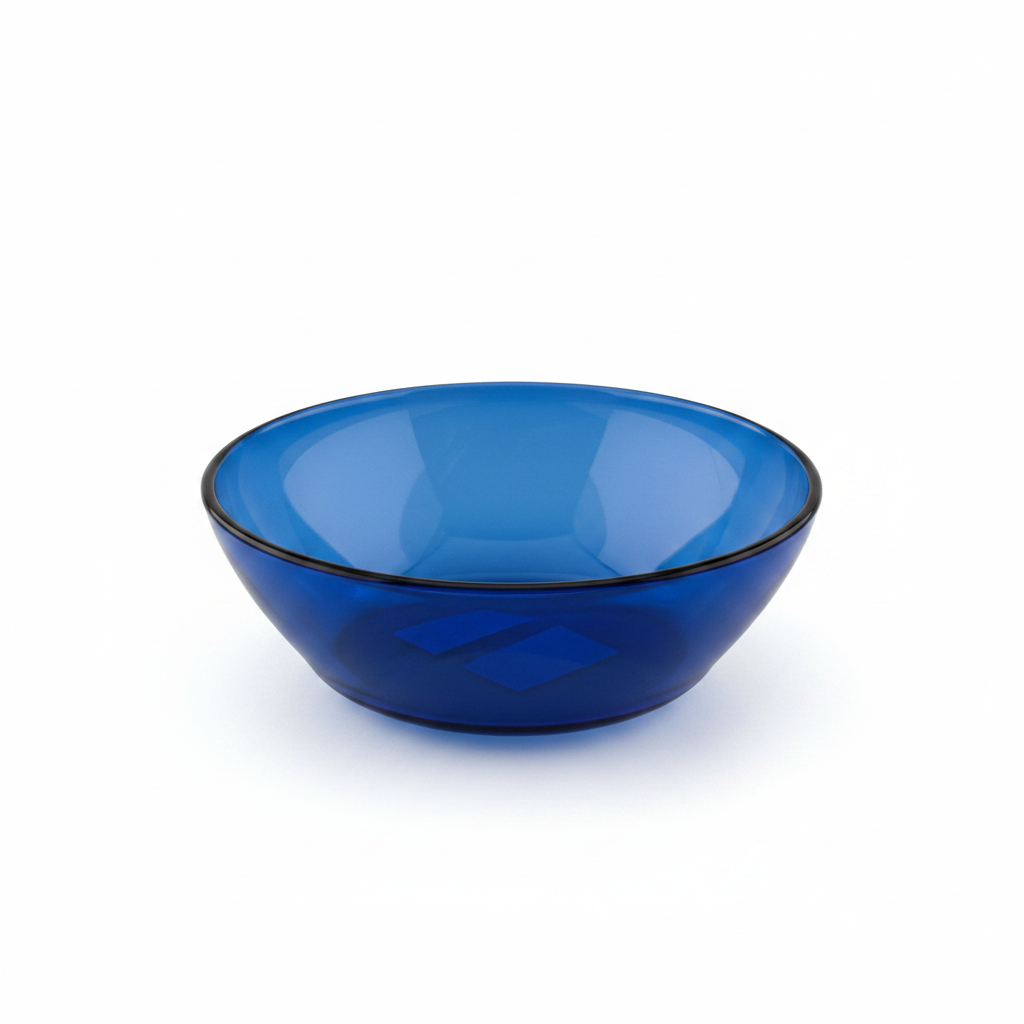 Borosil Tinted Glass Bowl Blue - 7 Inch