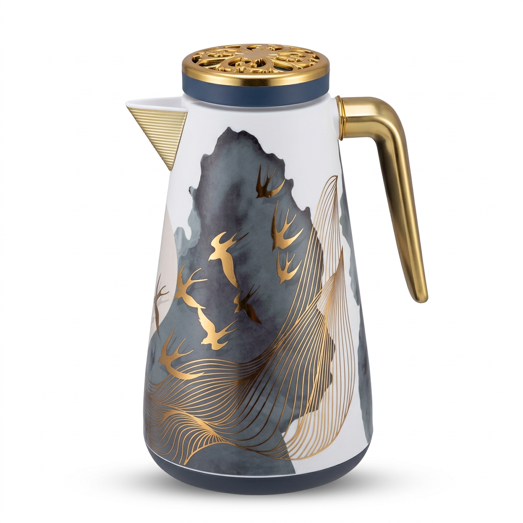 Royalford Vacuum Flask White & Charcoal Grey - 1 Litre