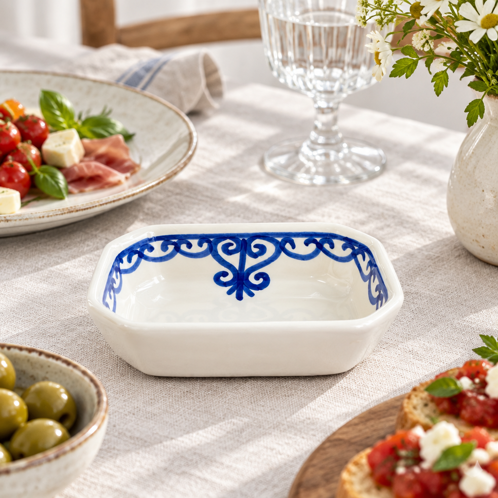 Slama Ceramic Sauce Dish Off-White - 11×7cm