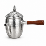 Aluminum Coffee Pot with Wooden Handle Silver - 550ml