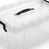 Plastic Storage Box with Lid & Black Carry Handle – 40×30cm
