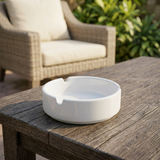 Porceletta Ceramic Ashtray White - 4 Inch