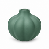 Ribbed Design Glass Vase Green - 10cm