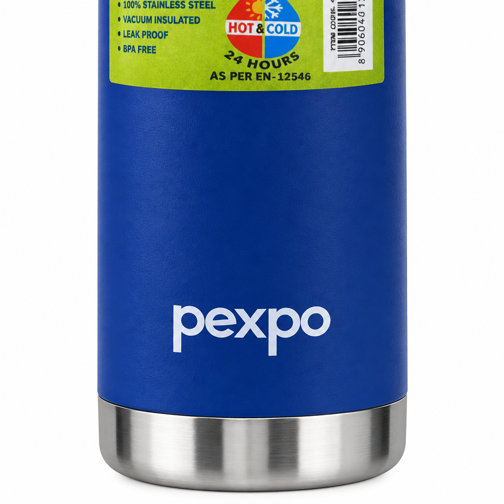 Pexpo Stainless Steel Vacuum Bottle Blue & Black - 750ml