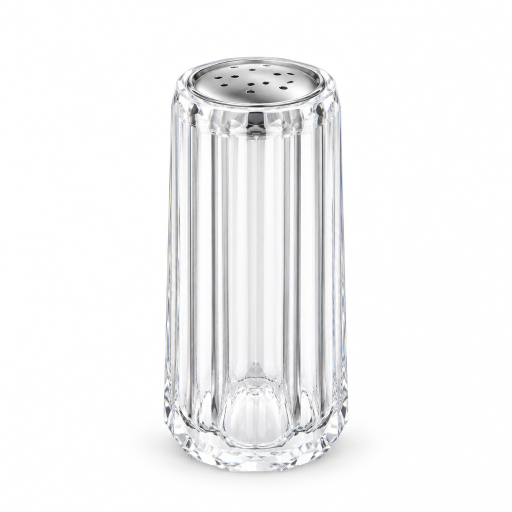 Acrylic Salt & Pepper Shaker with Silver Top – 8cm
