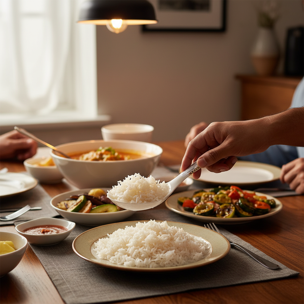 Henlee Melamine Rice Spoon White - 22cm