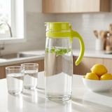 Ocean Glass Jug with Plastic Lid Lime Green - 1660ml
