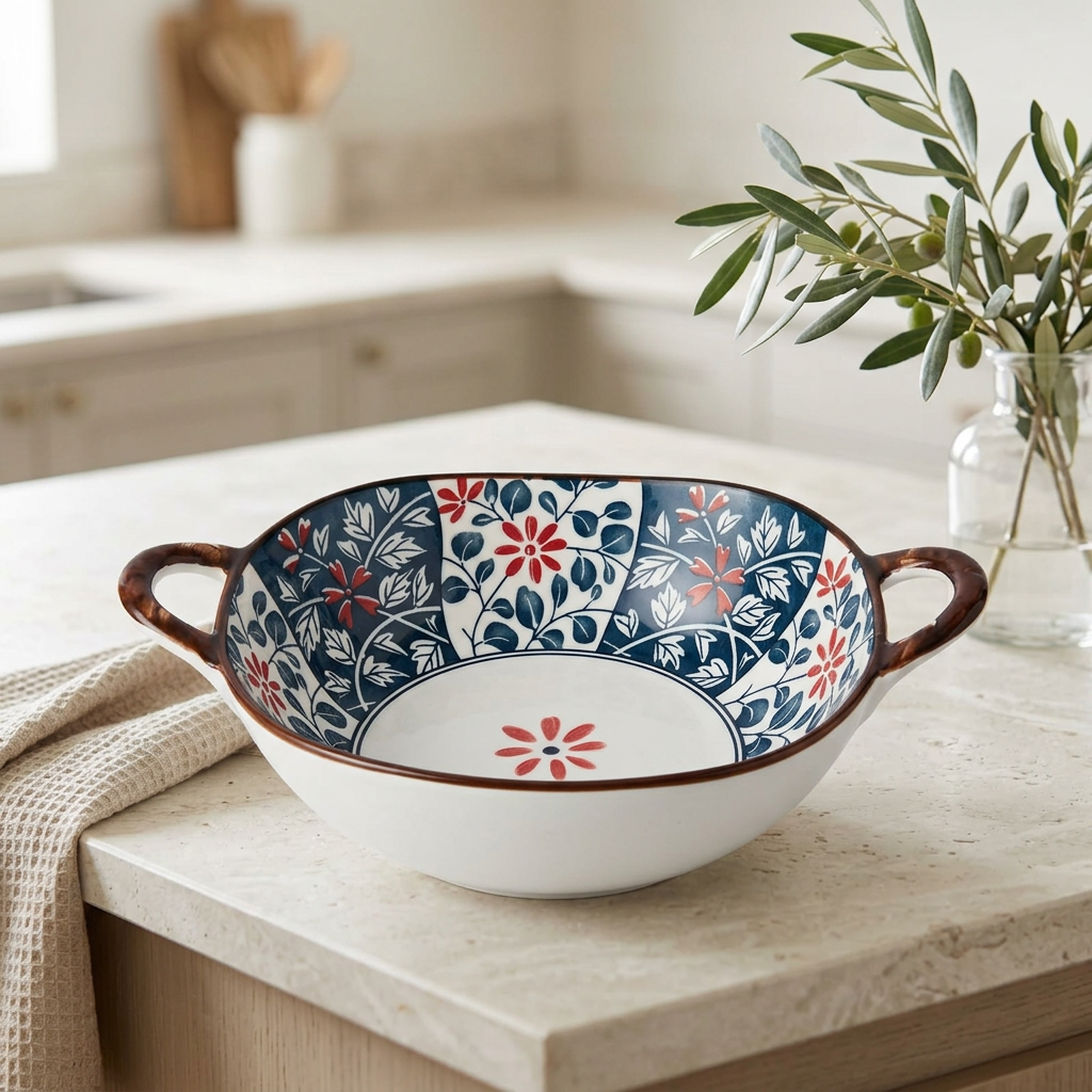 Ceramic Bowl with Handles -18cm