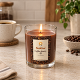 Sakha Coffee Beans Scented Candle in Glass Jar – 11×9cm