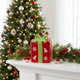 Ceramic Christmas Candy Jar with Lid - 10x9cm