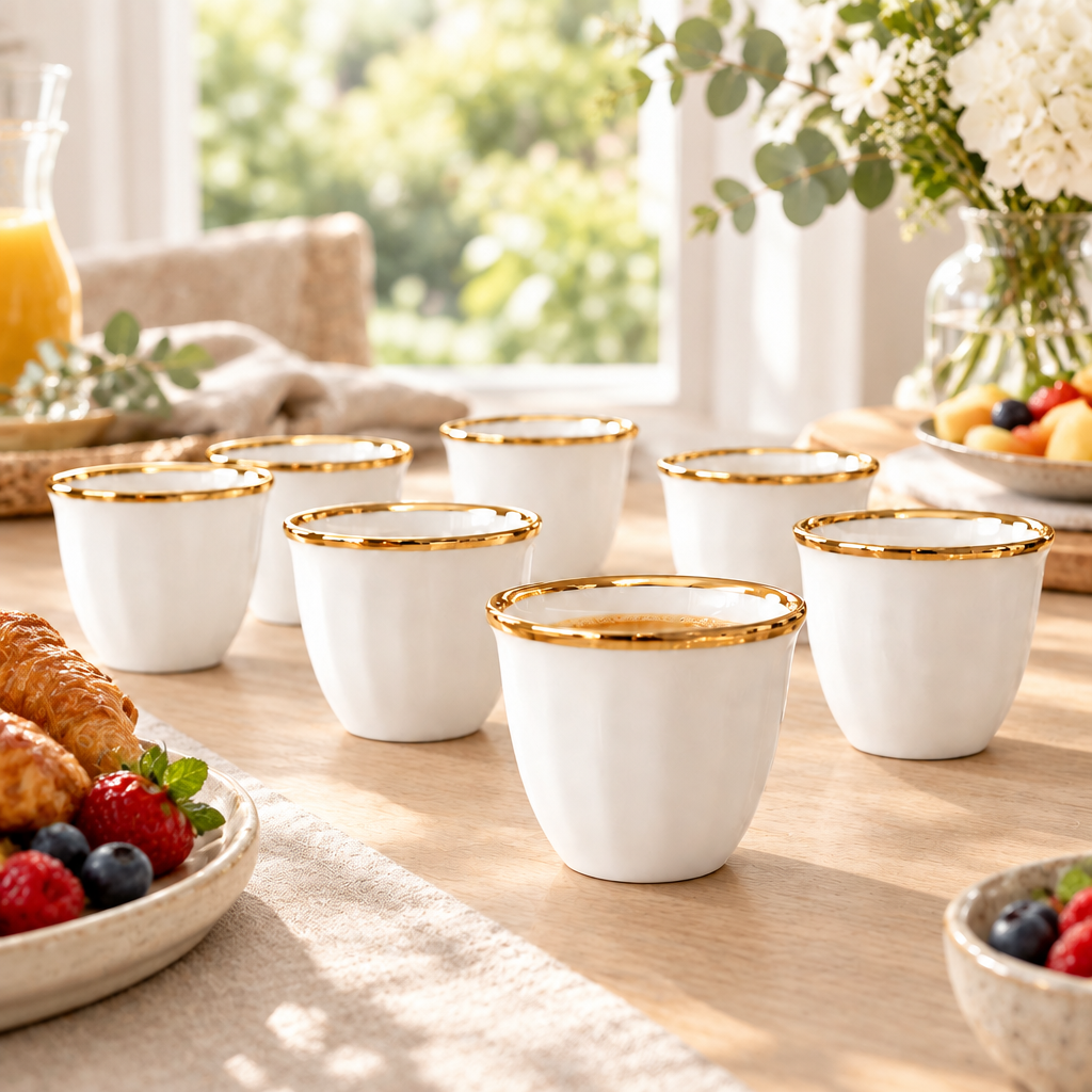 Verucci 12 Piece Ceramic Cawa Cup Set - 100ml