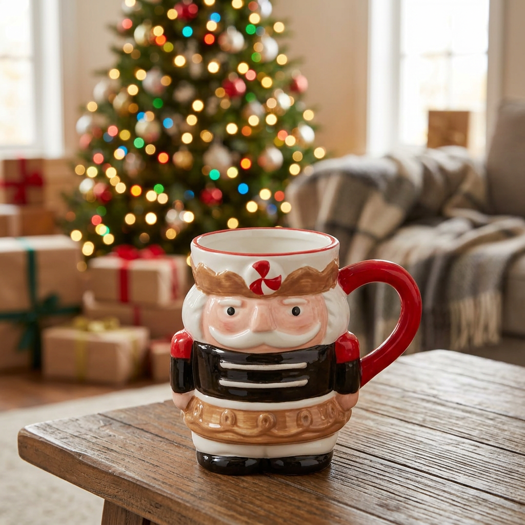 Ceramic Christmas Nutcracker Mug - 350ml