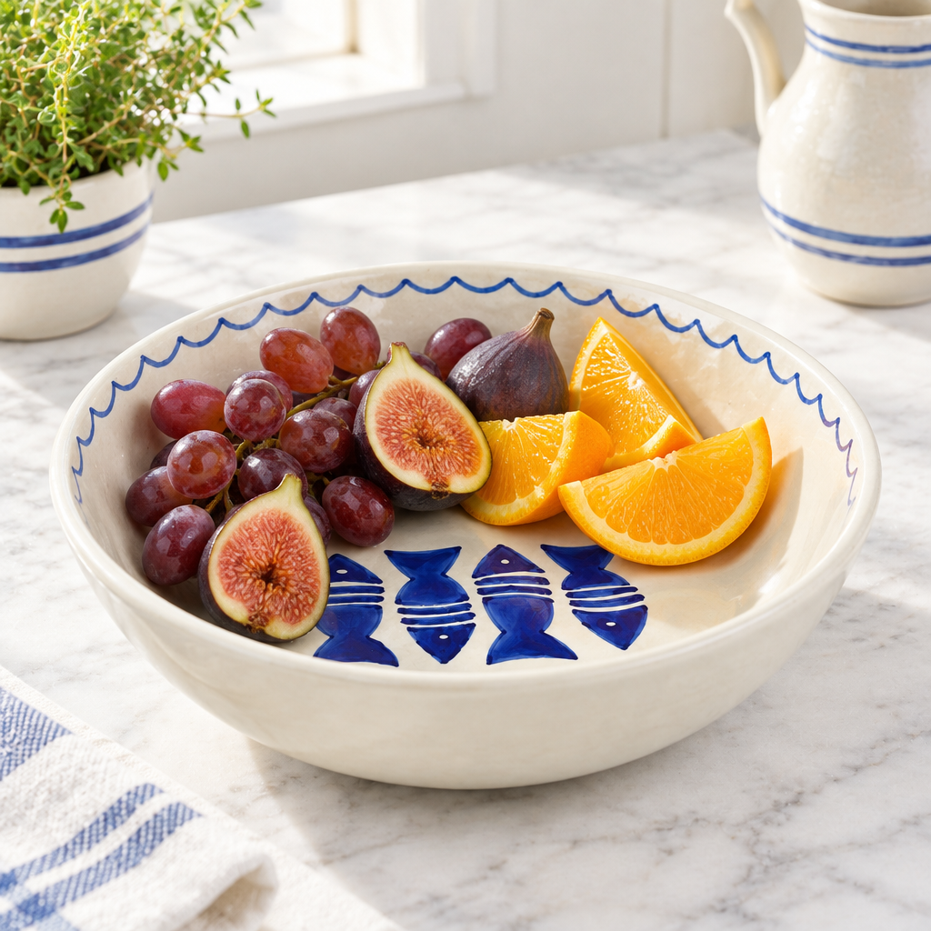 Slama Ceramic Bowl Off-White - 18cm