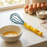 Plastic Egg Beater Yellow &  Dark Blue - 22cm
