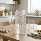 Acrylic Water Jug with Lid & Leaf Design – 2.5 Litres