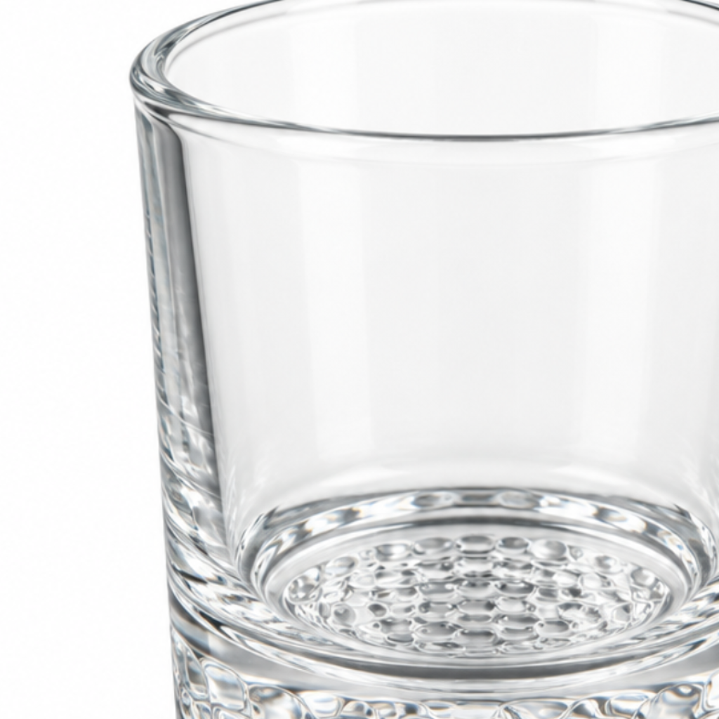 Glass Tumbler with Textured Base - 310 ml