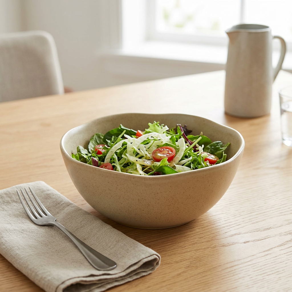 Ceramic Bowl with Wavy Rim – 23cm