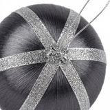 Plastic Christmas Décor Balls 2-Piece Set Grey - 10cm