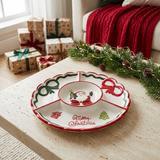 Ceramic Christmas Candy Tray - 25cm