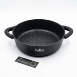 Julia Shallow Casserole 28cm - Onxy Black - Durable Die-Cast Aluminum - Non-Stick