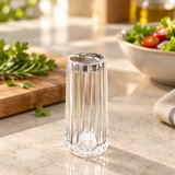 Acrylic Salt & Pepper Shaker with Silver Top – 8cm