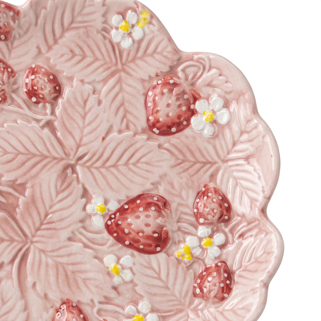 Luhpar Ceramic Strawberry Design Plate - 7.5 Inch