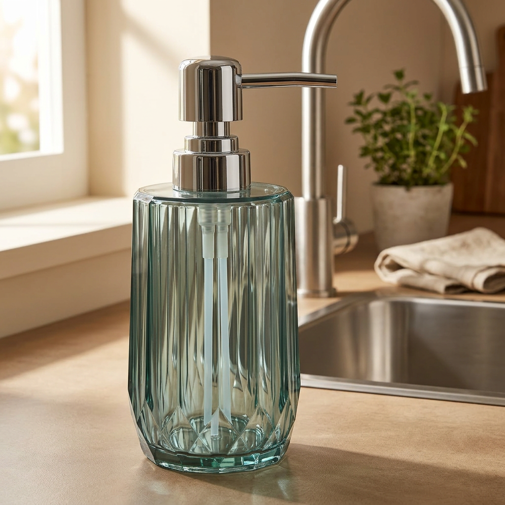 Acrylic Liquid Soap Dispenser Teal - 500ml
