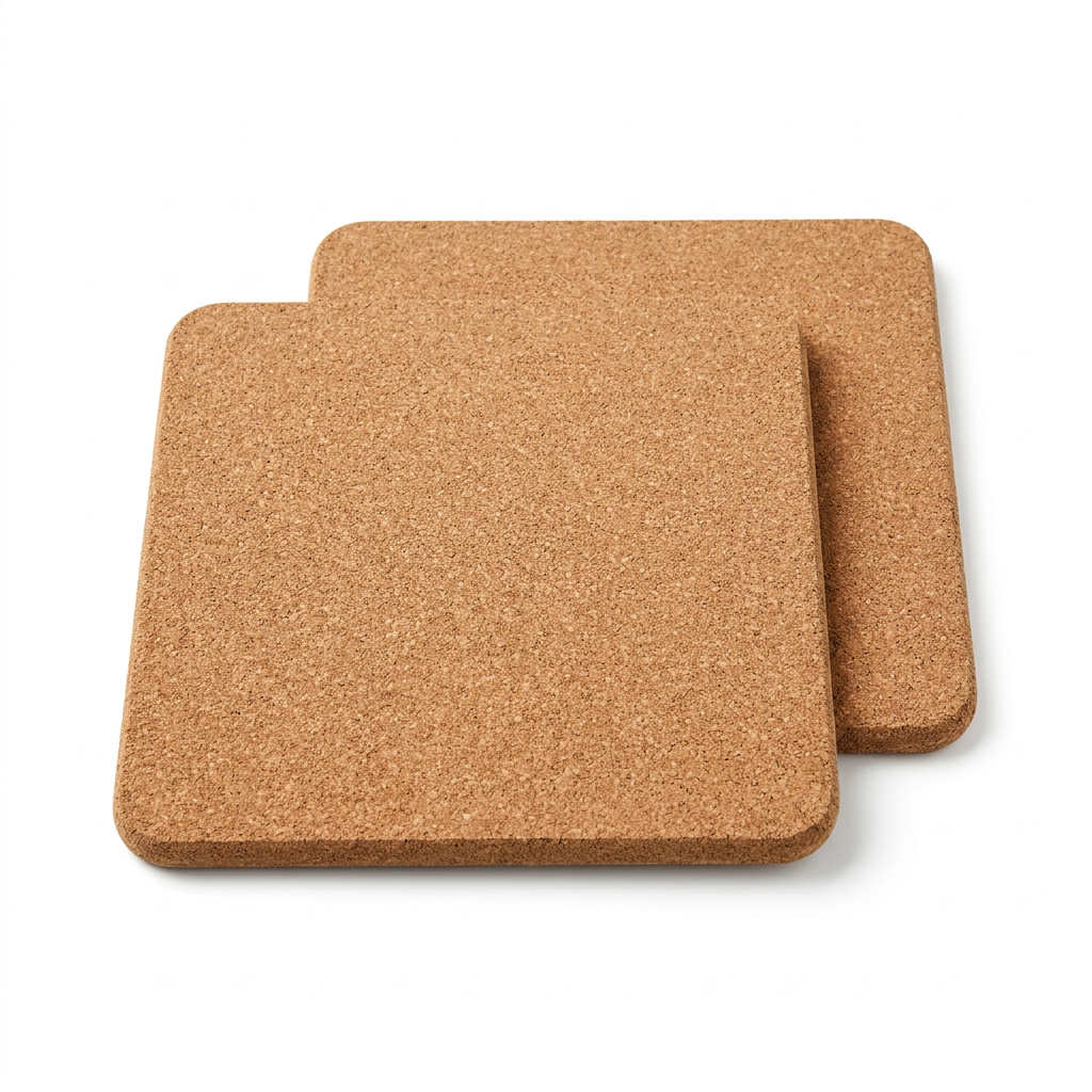 Square Cork Hotpot Holders 2-Piece Set - 19×19cm