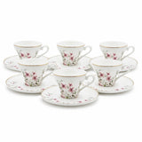 ABL GP-153 Ceramic Coffee Cup & Saucer Set – 12 Pieces – Floral Design Coffee Cups with Matching Saucers - Al Kabayel Discount CentreABL GP-153 Ceramic Coffee Cup & Saucer Set – 12 Pieces – Floral Design Coffee Cups with Matching SaucersTea SetsABLAl Kabayel Discount Centre