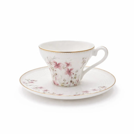 ABL GP-153 Ceramic Coffee Cup & Saucer Set – 12 Pieces – Floral Design Coffee Cups with Matching Saucers - Al Kabayel Discount CentreABL GP-153 Ceramic Coffee Cup & Saucer Set – 12 Pieces – Floral Design Coffee Cups with Matching SaucersTea SetsABLAl Kabayel Discount Centre