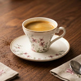 ABL GP-153 Ceramic Coffee Cup & Saucer Set – 12 Pieces – Floral Design Coffee Cups with Matching Saucers - Al Kabayel Discount CentreABL GP-153 Ceramic Coffee Cup & Saucer Set – 12 Pieces – Floral Design Coffee Cups with Matching SaucersTea SetsABLAl Kabayel Discount Centre