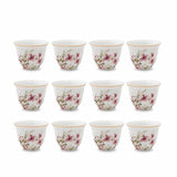 ABL GP-155 Ceramic Ceramic Cawa Cup Set – 12 Pieces – Floral Design with Gold Rim - Al Kabayel Discount CentreABL GP-155 Ceramic Ceramic Cawa Cup Set – 12 Pieces – Floral Design with Gold RimTea SetsABLAl Kabayel Discount Centre