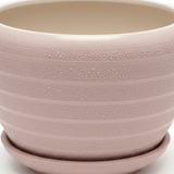 Ceramic Vase with Base Pink - 10×12cm