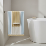 BTC Bath Towel White with Blue - 70×140cm