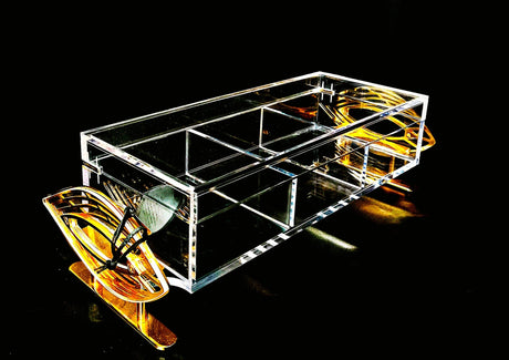 Acrylic 3 Section Candy Box With Golden Handle 38cm - Al Kabayel Discount CentreAcrylic 3 Section Candy Box With Golden Handle 38cmServing TraysAKDCAl Kabayel Discount Centre