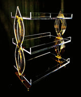 Acrylic 3Tire Serving Tray With Gold Accent 30x36cm - Al Kabayel Discount CentreAcrylic 3Tire Serving Tray With Gold Accent 30x36cmServing TraysAKDCAl Kabayel Discount Centre