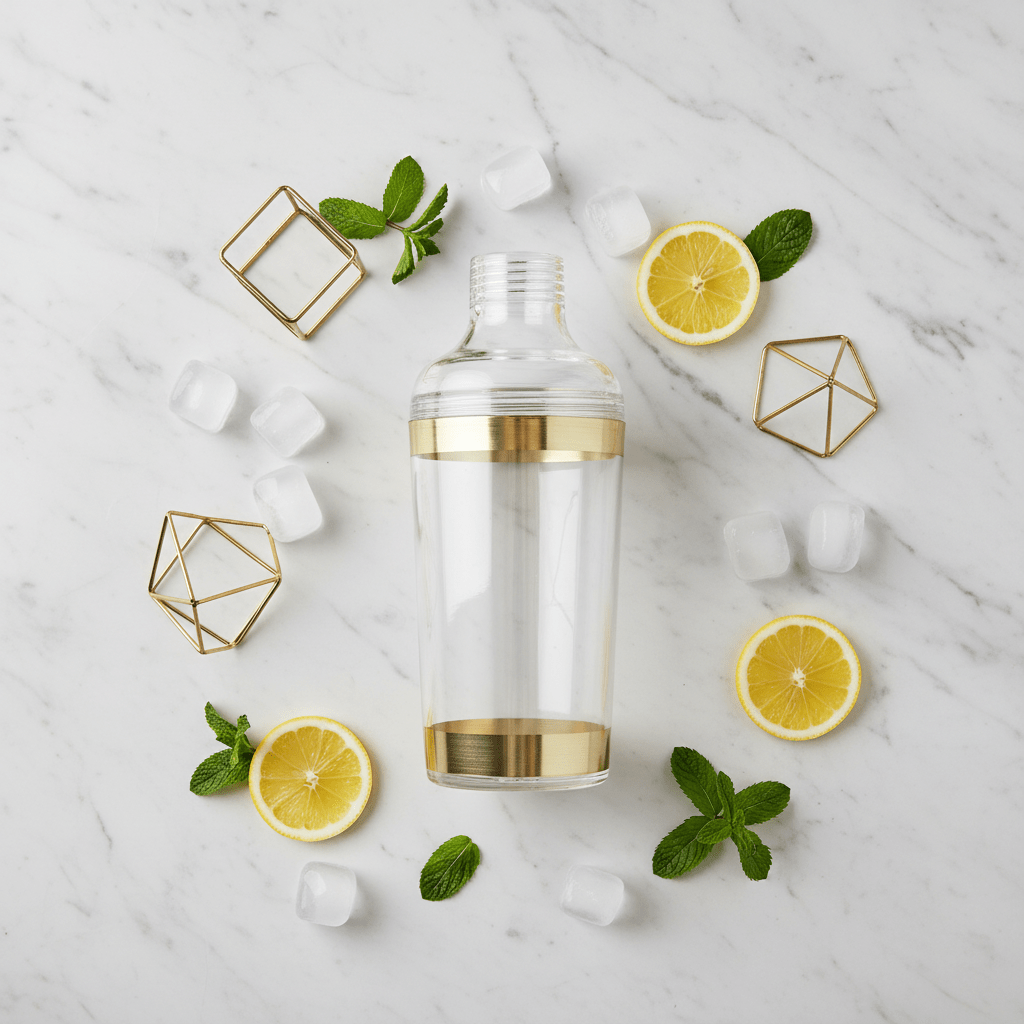 Acrylic Cocktail Shaker with Gold Accent — 600ml - Al Kabayel Discount CentreAcrylic Cocktail Shaker with Gold Accent — 600mlWater BottlesAKDCAl Kabayel Discount Centre