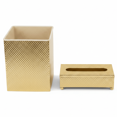 Acrylic Dustbin with Gold Metal Base and Dual Size Tissue Box Set – Premium Decorative Utility – 26 × 20 × 22 cm & 26 × 13 cm - Al Kabayel Discount CentreAcrylic Dustbin with Gold Metal Base and Dual Size Tissue Box Set – Premium Decorative Utility – 26 × 20 × 22 cm & 26 × 13 cmOrganizers & AccessoriesAKDCAl Kabayel Discount Centre