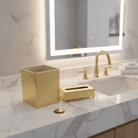 Acrylic Dustbin with Gold Metal Base and Dual Size Tissue Box Set – Premium Decorative Utility – 26 × 20 × 22 cm & 26 × 13 cm - Al Kabayel Discount CentreAcrylic Dustbin with Gold Metal Base and Dual Size Tissue Box Set – Premium Decorative Utility – 26 × 20 × 22 cm & 26 × 13 cmOrganizers & AccessoriesAKDCAl Kabayel Discount Centre