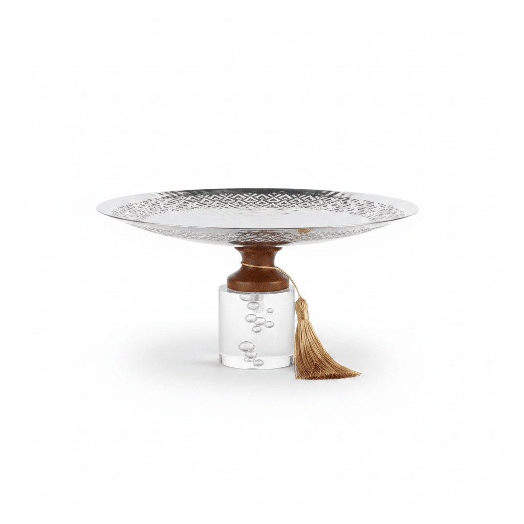 Acrylic Footed Silver & Brown Metal Candy Tray - 12 × 25 cm - Al Kabayel Discount CentreAcrylic Footed Silver & Brown Metal Candy Tray - 12 × 25 cmServing TraysAKDCAl Kabayel Discount Centre