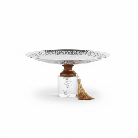 Acrylic Footed Silver & Brown Metal Candy Tray - 12 × 25 cm - Al Kabayel Discount CentreAcrylic Footed Silver & Brown Metal Candy Tray - 12 × 25 cmServing TraysAKDCAl Kabayel Discount Centre