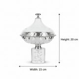 Acrylic Footed Silver Candy Bowl with Acrylic Dome Lid - 20×15 cm - Al Kabayel Discount CentreAcrylic Footed Silver Candy Bowl with Acrylic Dome Lid - 20×15 cmBowlsAKDCAl Kabayel Discount Centre
