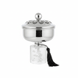 Acrylic Footed Silver Metal Candy Bowl with Lid - 18 × 12 cm - Al Kabayel Discount CentreAcrylic Footed Silver Metal Candy Bowl with Lid - 18 × 12 cmBowlsAKDCAl Kabayel Discount Centre