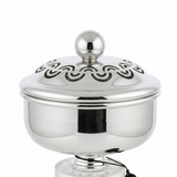 Acrylic Footed Silver Metal Candy Bowl with Lid - 18 × 12 cm - Al Kabayel Discount CentreAcrylic Footed Silver Metal Candy Bowl with Lid - 18 × 12 cmBowlsAKDCAl Kabayel Discount Centre